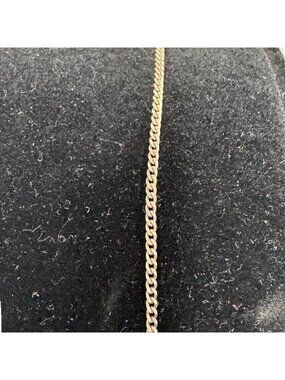 Sterling Silver Italian Box Chain Bracelet 9" Long Anklet Venetian Signed Italy